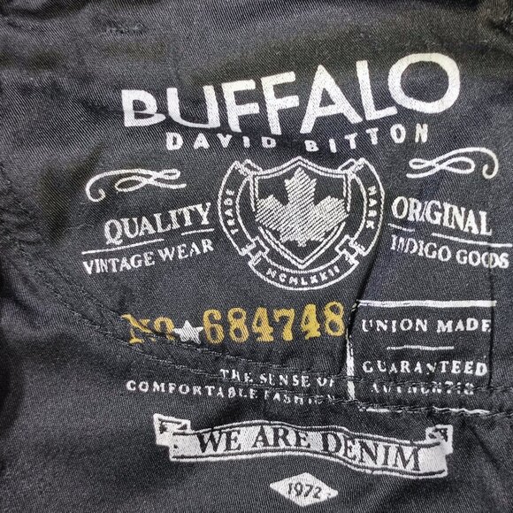 Buffalo David Bitton jeans straight six black story men's size W36xL32 black - Picture 8 of 16